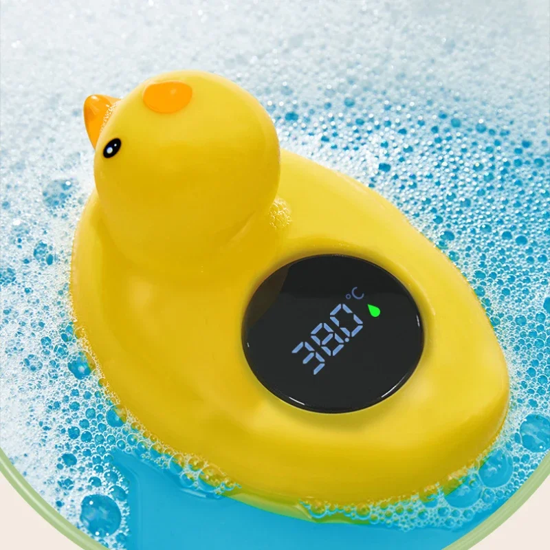 Kids Toys Yellow - 黄色いアヒルの漫画かわいい子供用温度計フローティング防水おもちゃベビールーム風呂水温度計デジタル表示温度