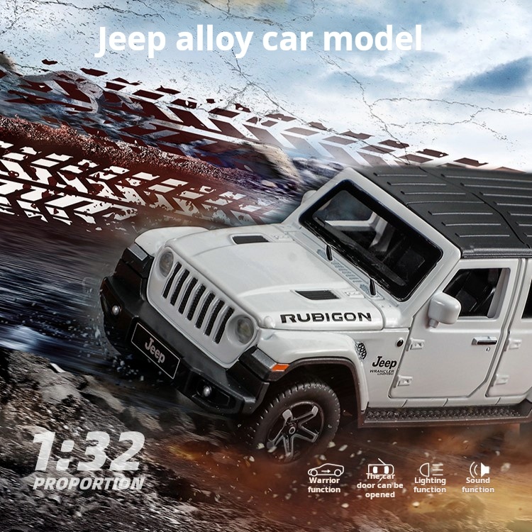 Kids Toys Jeep - 1/32 ジープ ラングラー ルビコン オフロード車 シミュレーション合金車モデル