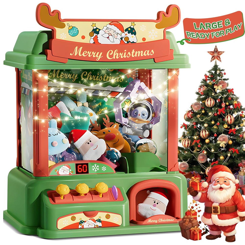 Kids Toys Vending Machine - 子供のためのクリスマスの爪のマシン,ミニ自動販売機,キャンディーのおもちゃ,アーケードゲーム,光の音,誕生日プレゼント