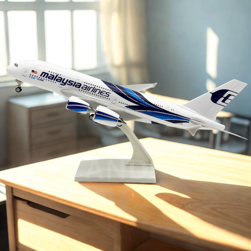 Kids Toys Malaysia - 1/240 スケール樹脂航空機モデル 30 センチメートル A380 マレーシア航空材料模型飛行機飛行機モデルのおもちゃ子供のためのコレクション