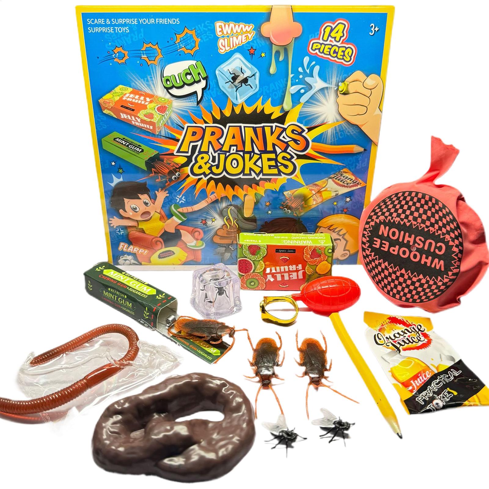 Kids Toys In Wholesale - 不気味ないたずらセット フライチューインガム おならパッド いたずらおもちゃ ギフトボックスセット