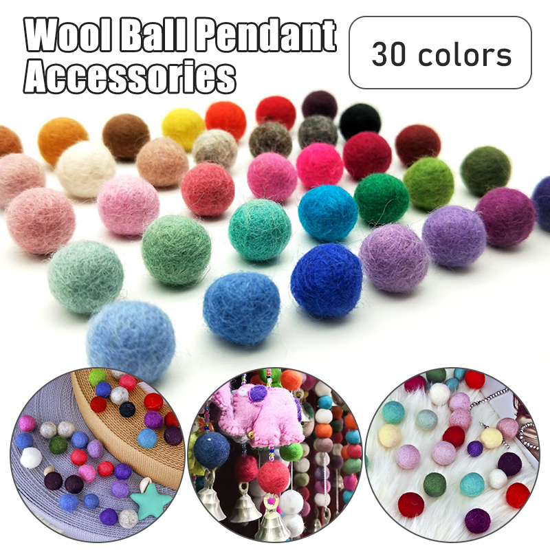 Kids Toys In Wholesale - 丸いフェルトのポンポン,2cm,30色,10/30個,子供のおもちゃ,クリスマスの装飾,DIY,縫製,創造的なレジャー