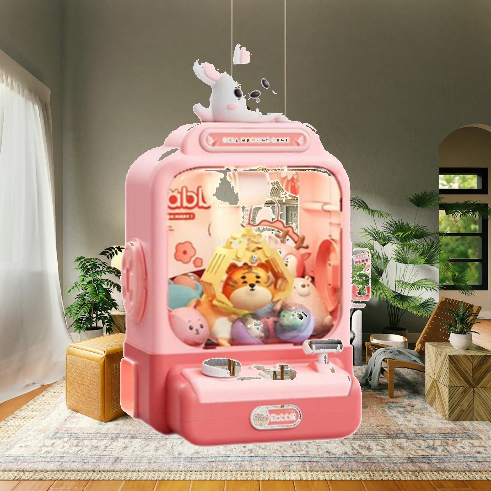 Kids Toys Vending Machine - 電子クレーンゲーム機、音付きぬいぐるみ掴み取りおもちゃ、ごっこ遊び、キャンディ販売機、3歳、4歳、5歳、6歳、7歳、8歳のお誕生日プレゼント