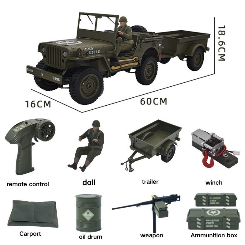 Kids Toys Jeep - JJRC C8815 RCカー 1941年製ジープ・ウィリス 2.4G 4WD