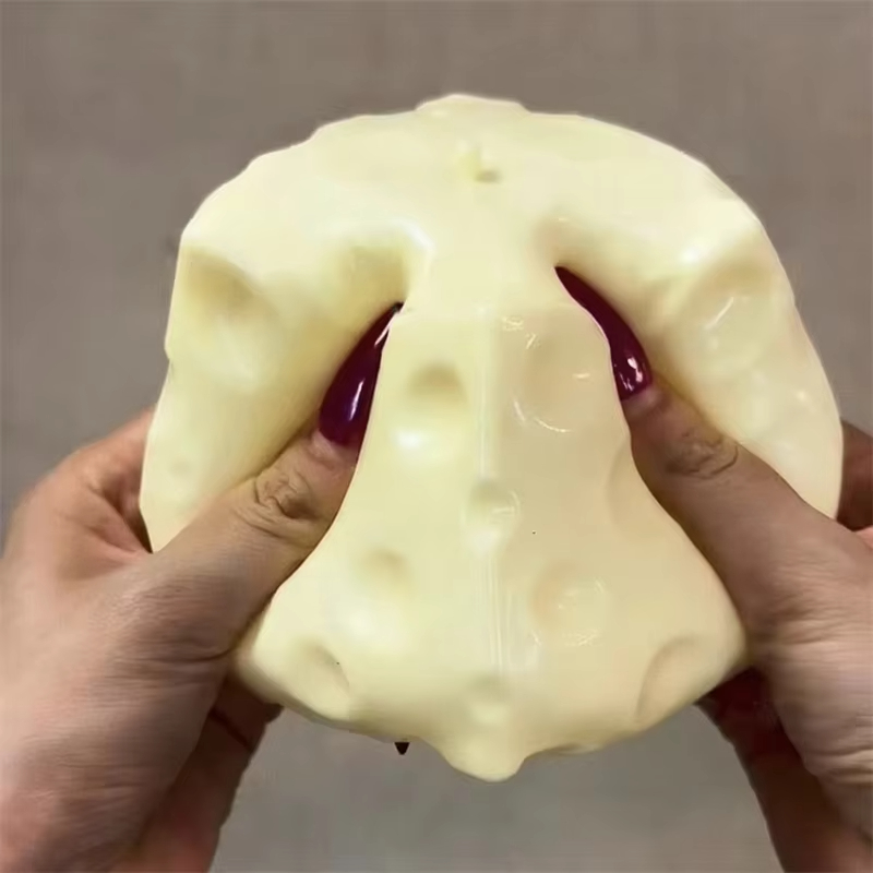 Kids Toys Yellow - ミルクイエローチーズスクイーズストレス解消おもちゃ 超ソフトスローライジングカームフィジェットトイ 不安解消スクイーズキッズトイ