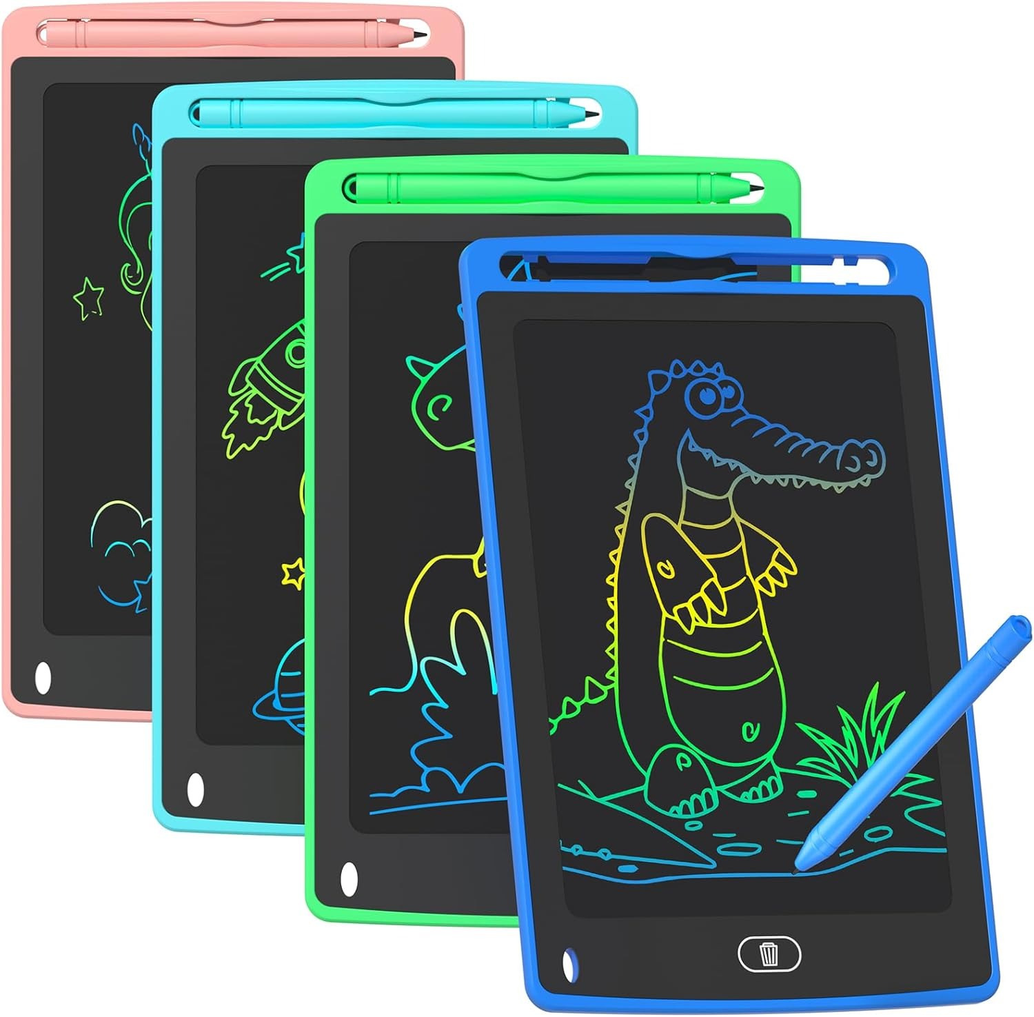 Learning Tablet Kids - 子供用LCDライティングタブレット、8.5インチカラフルな落書きボード描画タブレット、教育学習玩具、男の子と女の子への誕生日プレゼント