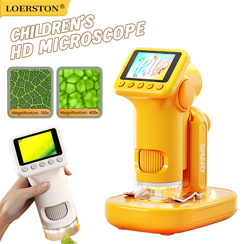 Microscope Kids Science - 1600X ハンドヘルド顕微鏡 2 インチ画面子供用拡大鏡レンズミニポータブル電子顕微鏡サポートカメラ写真 P02