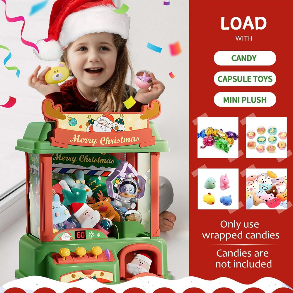 子供のためのクリスマスの爪のマシン,ミニ自動販売機,キャンデ - Kids Toys Vending Machine のレビューと価格