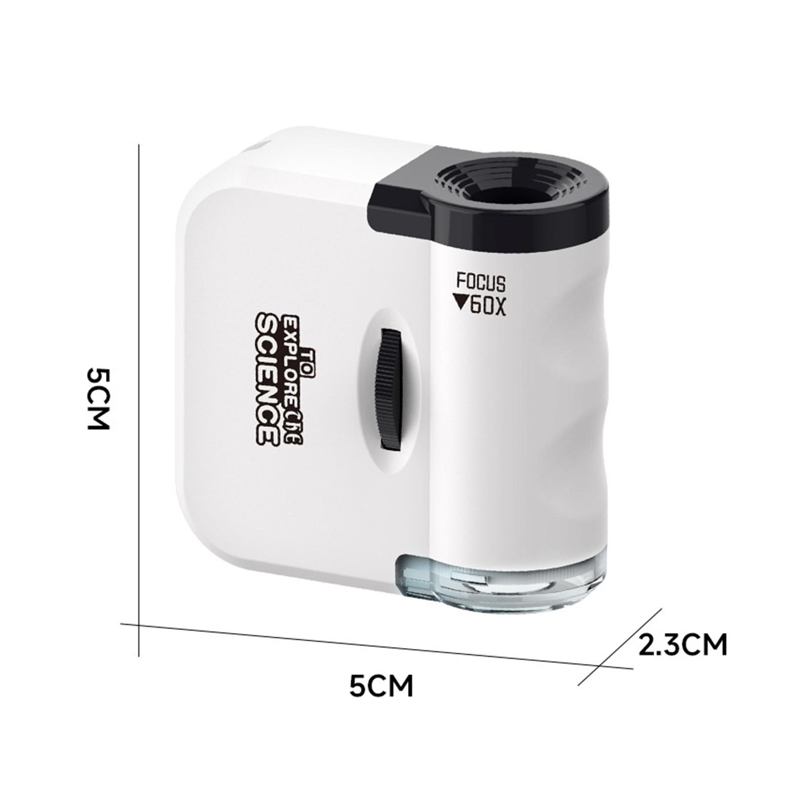 ミニおもちゃ顕微鏡 ハンドヘルドポケット顕微鏡 60倍LED - Microscope Kids Science のレビューと価格