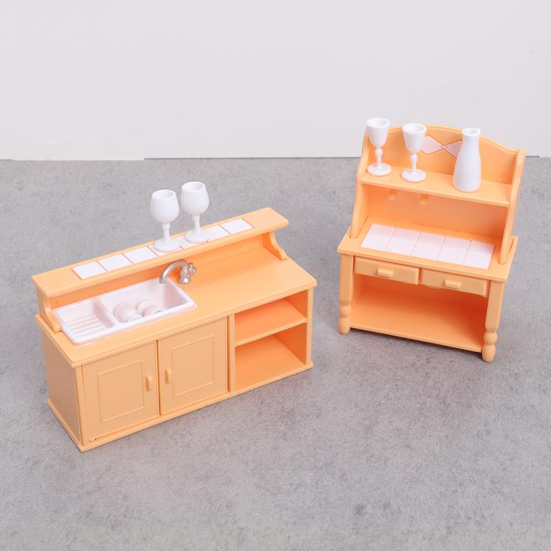 (.) 1 セットドールハウスキッチン家具キット 1:12  - Dollhouse Furniture Set のレビューと価格