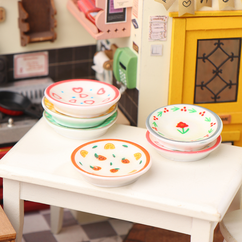 5 個 1/12 ドールハウスミニプレート皿モデルドールハウ - Dollhouse Furniture Set のレビューと価格