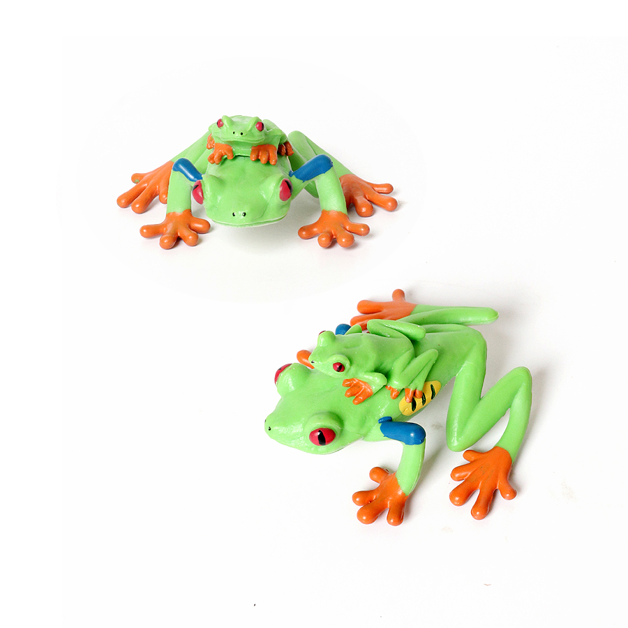 子供のための虹の森の動物のアクションフィギュア,カエル,木の - Kids Toys Review のレビューと価格