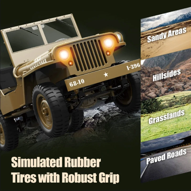 JJRC 1:10 C8815 RCカー ウィリスジープ 1 - Kids Toys Jeep のレビューと価格