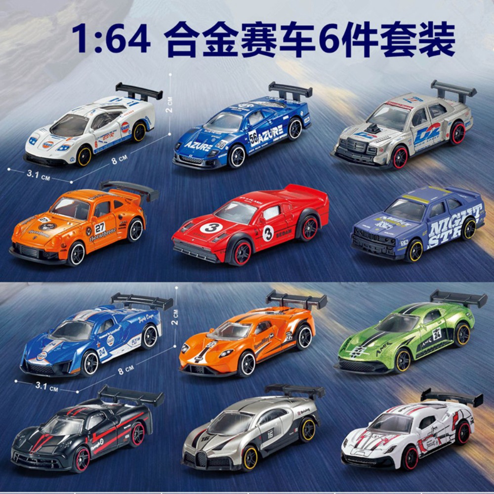 1:64合金レーシングカー6個セット ヴィンテージフォーミュ - Kids Toys Vending Machine のレビューと価格