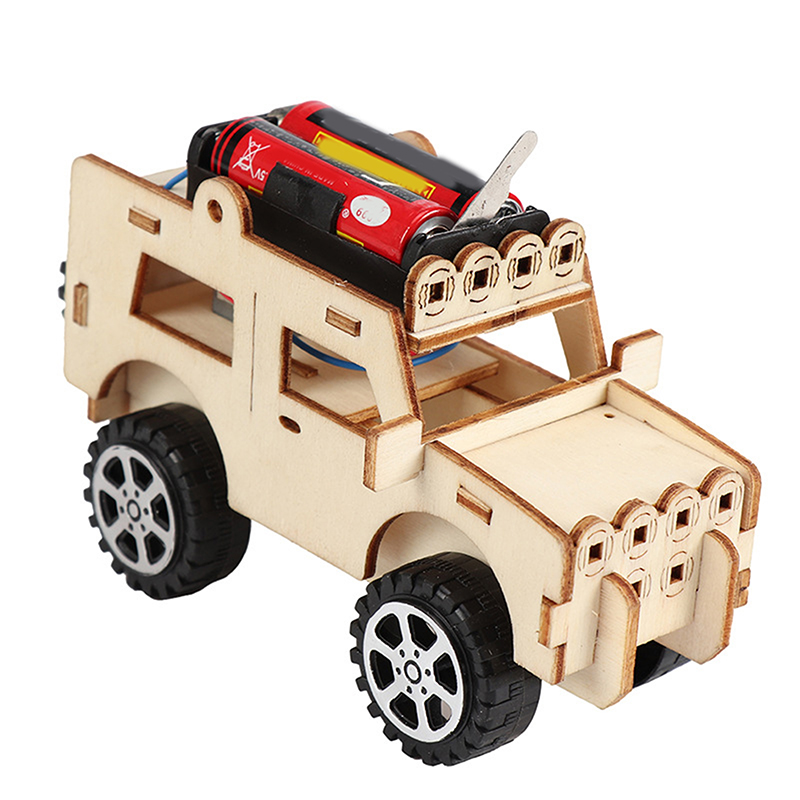 子供向けDIY手作りテクノロジー玩具；木製科学パズルモデル； - Kids Toys Jeep のレビューと価格