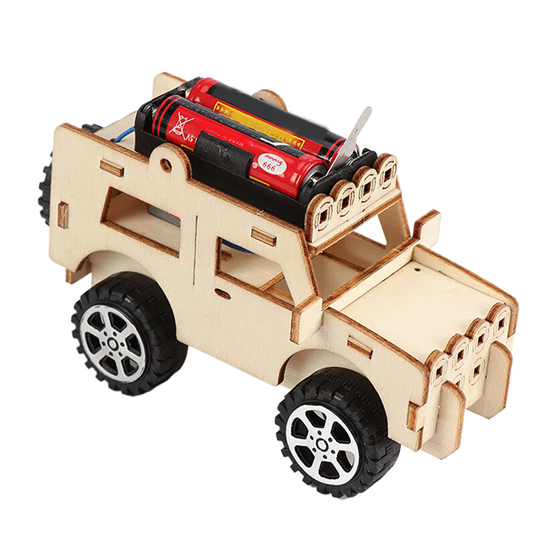 子供向けDIY手作りテクノロジー玩具；木製科学パズルモデル； - Kids Toys Jeep のレビューと価格