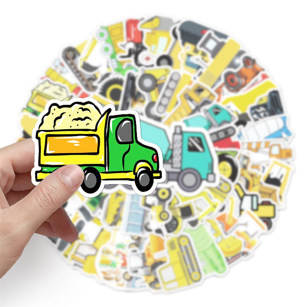 10/30/50個漫画トラックショベル建設車両落書き子供ステ - Kids Toys In Wholesale のレビューと価格