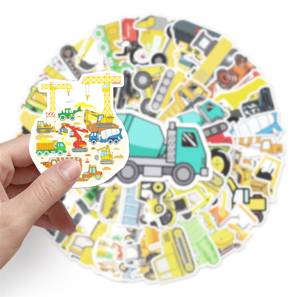 10/30/50個漫画トラックショベル建設車両落書き子供ステ - Kids Toys In Wholesale のレビューと価格