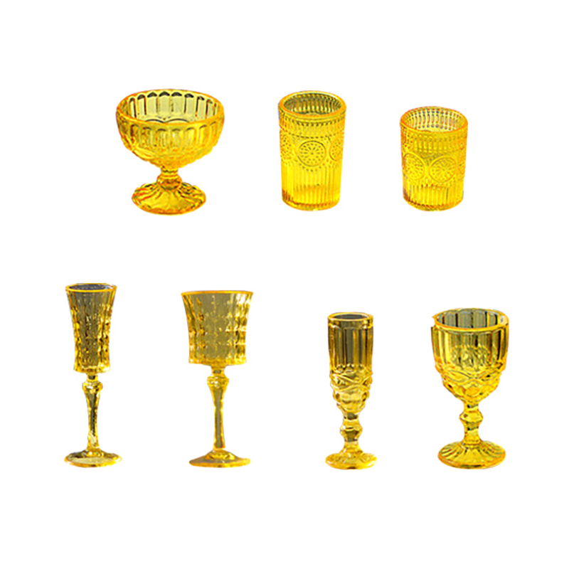 7 ピース/セット 1:6 ミニチュアウォーターカップ彫刻ワ - Dollhouse Furniture Set のレビューと価格