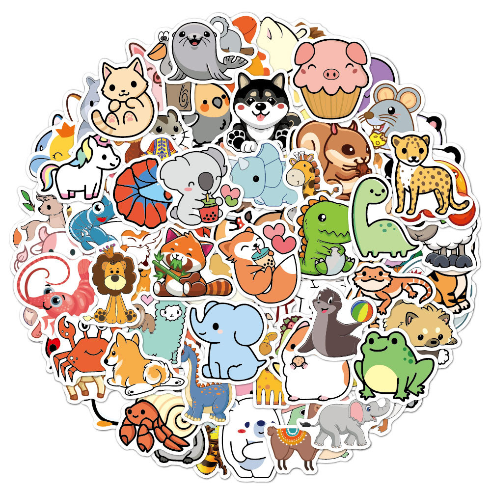 子供のための面白い漫画の動物のステッカー、かわいいデカールの - Kids Toys Logo のレビューと価格