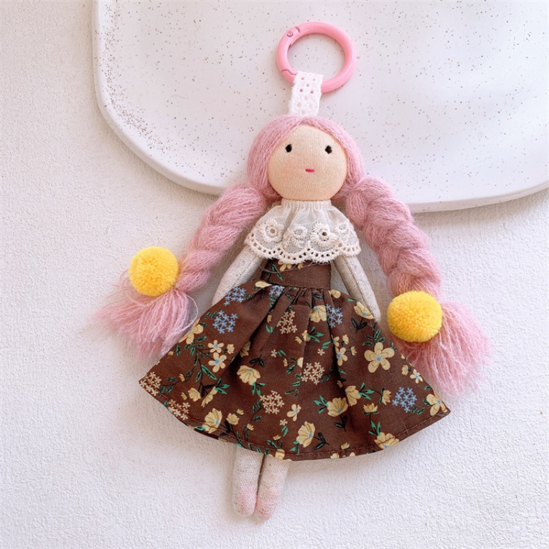 かわいい三つ編み人形バッグチャーム甘い小さな女の子の花柄ドレ - Kids Toys Supplier のレビューと価格