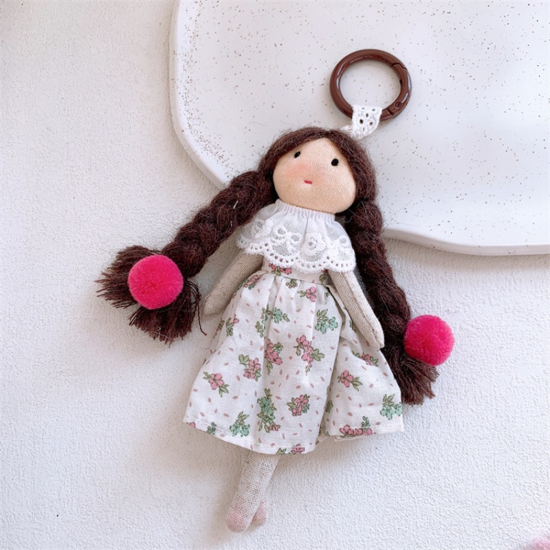 かわいい三つ編み人形バッグチャーム甘い小さな女の子の花柄ドレ - Kids Toys Supplier のレビューと価格