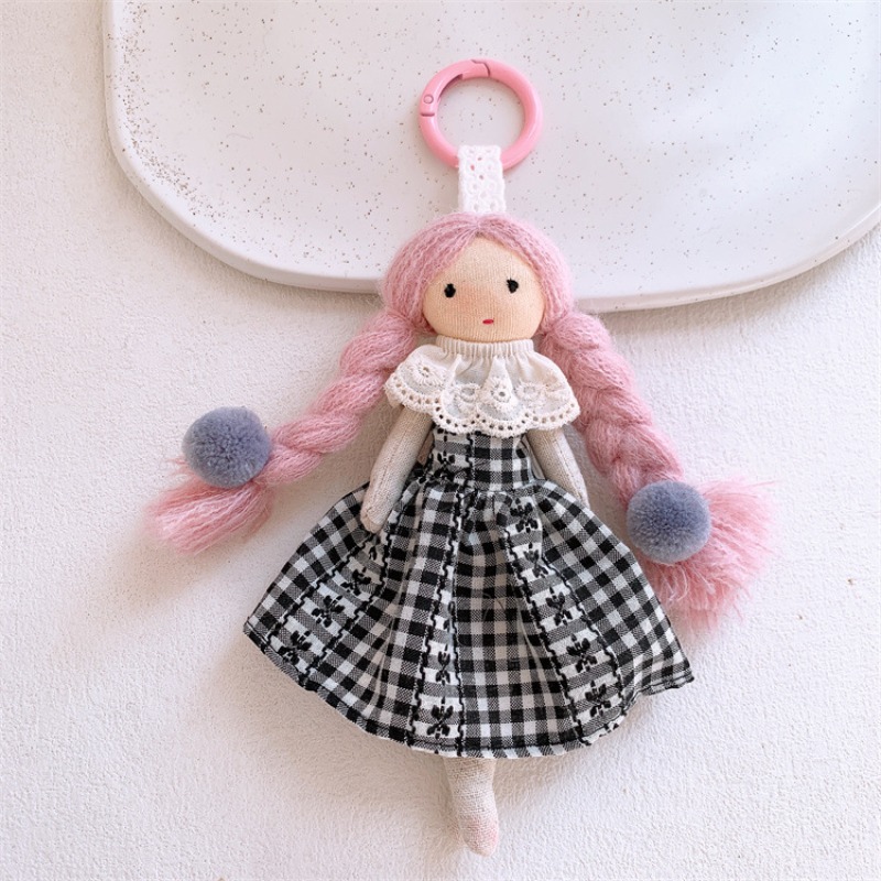 かわいい三つ編み人形バッグチャーム甘い小さな女の子の花柄ドレ - Kids Toys Supplier のレビューと価格