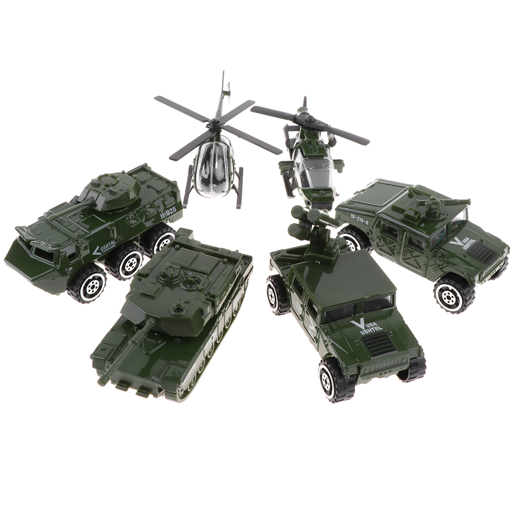 6で1盛り合わせ1/87車両モデルの子供のタンクジープ軍のお - Kids Toys Jeep のレビューと価格