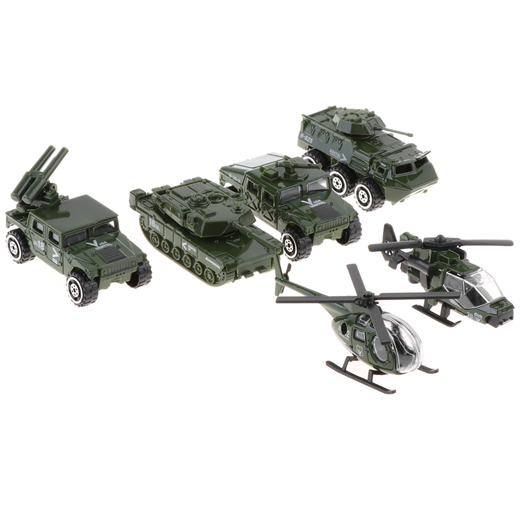 6で1盛り合わせ1/87車両モデルの子供のタンクジープ軍のお - Kids Toys Jeep のレビューと価格