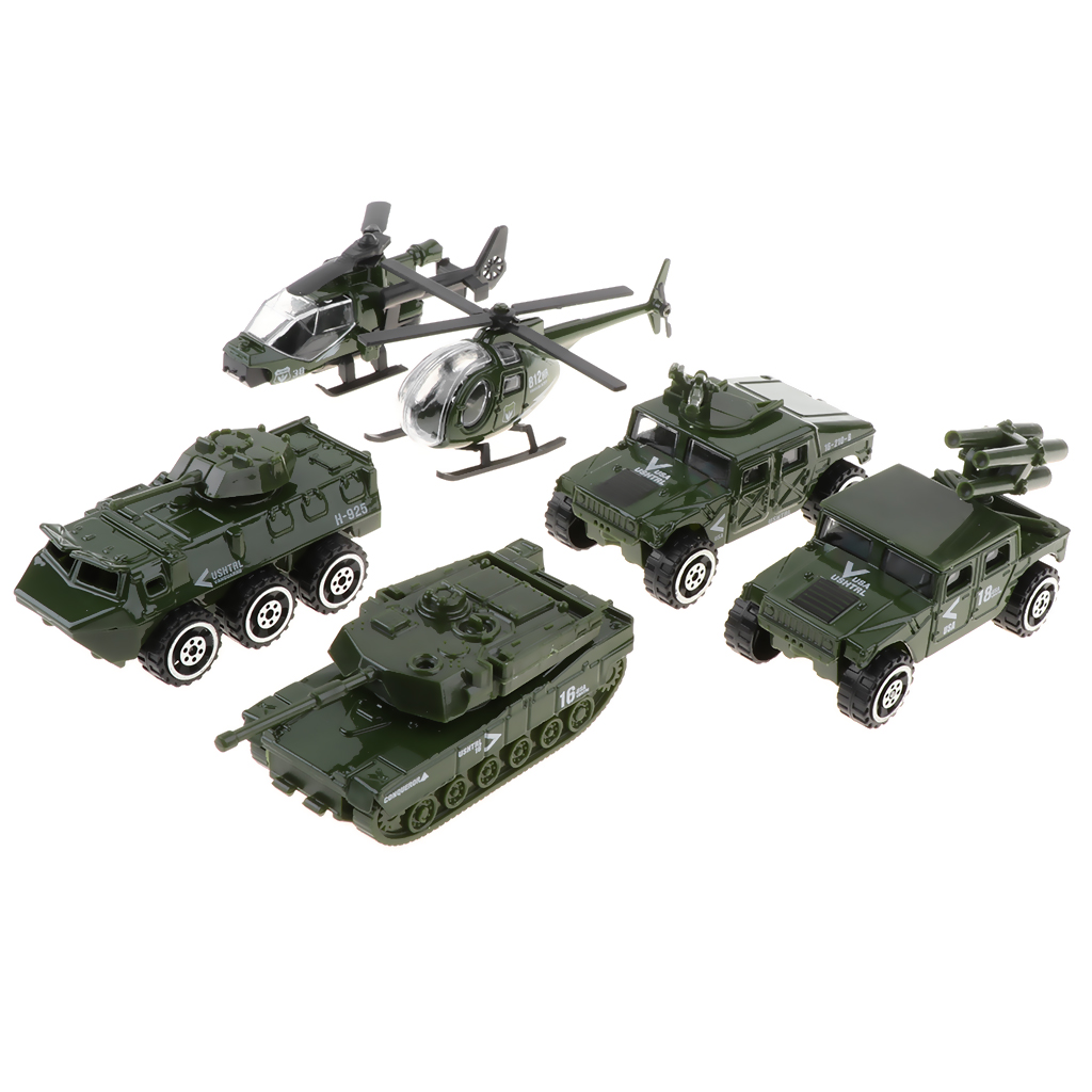 6で1盛り合わせ1/87車両モデルの子供のタンクジープ軍のお - Kids Toys Jeep のレビューと価格