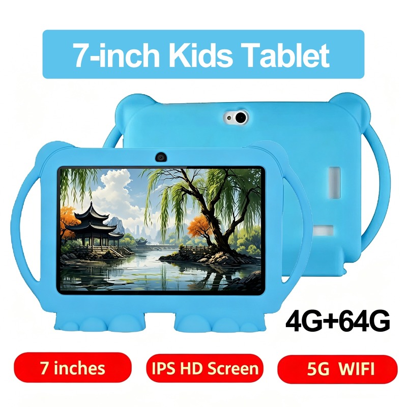 7インチ子供用タブレット、漫画柄保護ケース付き、4GB RA - Learning Tablet Kids のレビューと価格