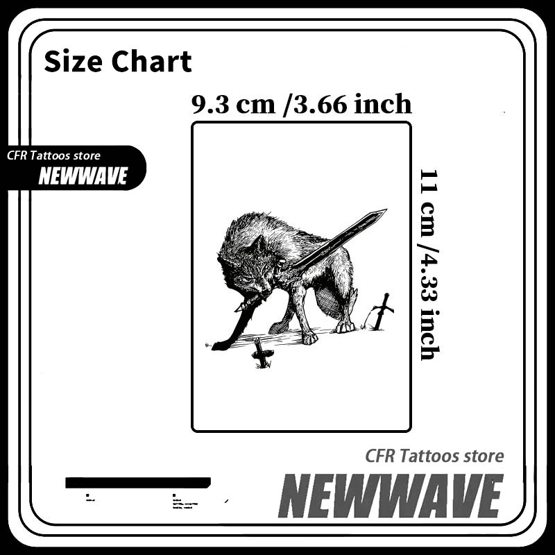 フェイクタトゥー ダークスタイル ウルフウォリアー ソードク - Kids Toys Low Price のレビューと価格