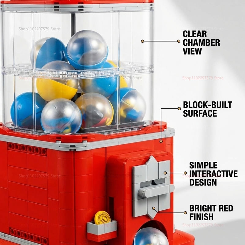 1343ピースの自動販売機ビルディングブロックセット、DIY - Kids Toys Vending Machine のレビューと価格