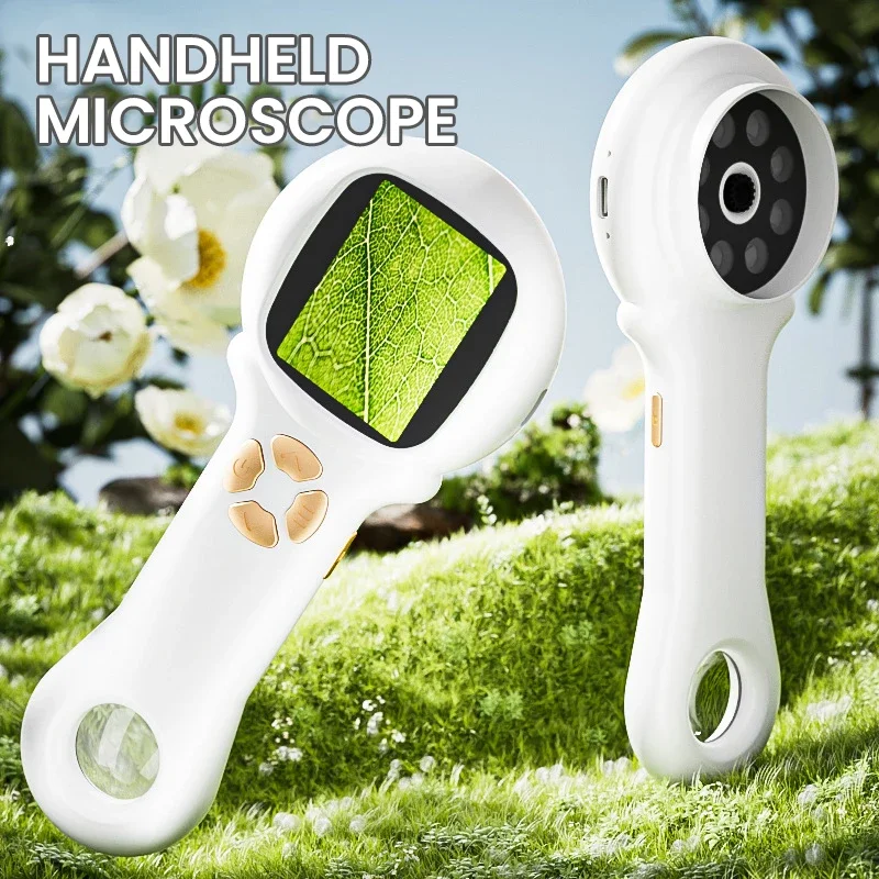 500X ハンドヘルド顕微鏡生物科学子供教育玩具 2 インチ - Microscope Kids Science のレビューと価格
