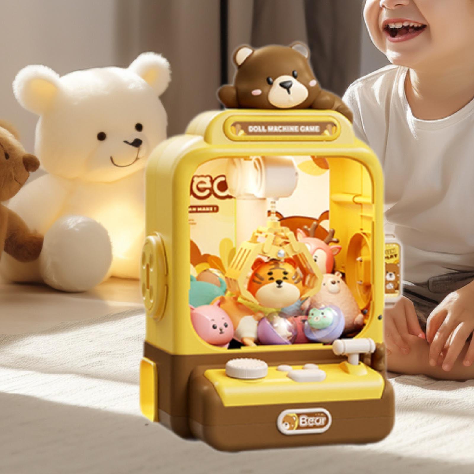 電子クレーンゲーム機、音付きぬいぐるみ掴み取りおもちゃ、ごっ - Kids Toys Vending Machine のレビューと価格