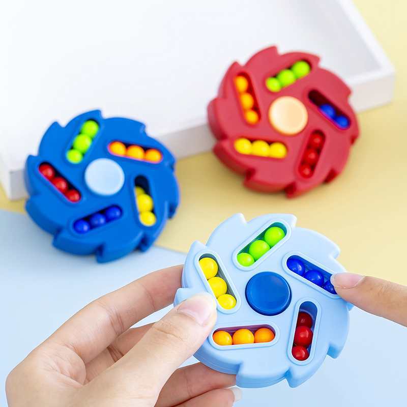 2 個のマジック回転豆パズルキューブスピナー安いものストレス - Kids Toys Low Price のレビューと価格