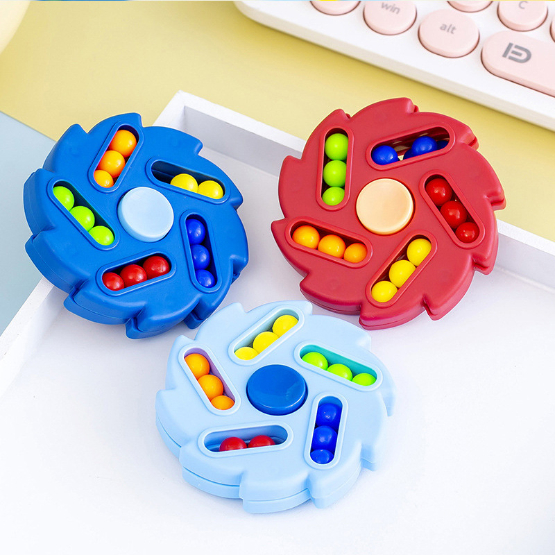 2 個のマジック回転豆パズルキューブスピナー安いものストレス - Kids Toys Low Price のレビューと価格