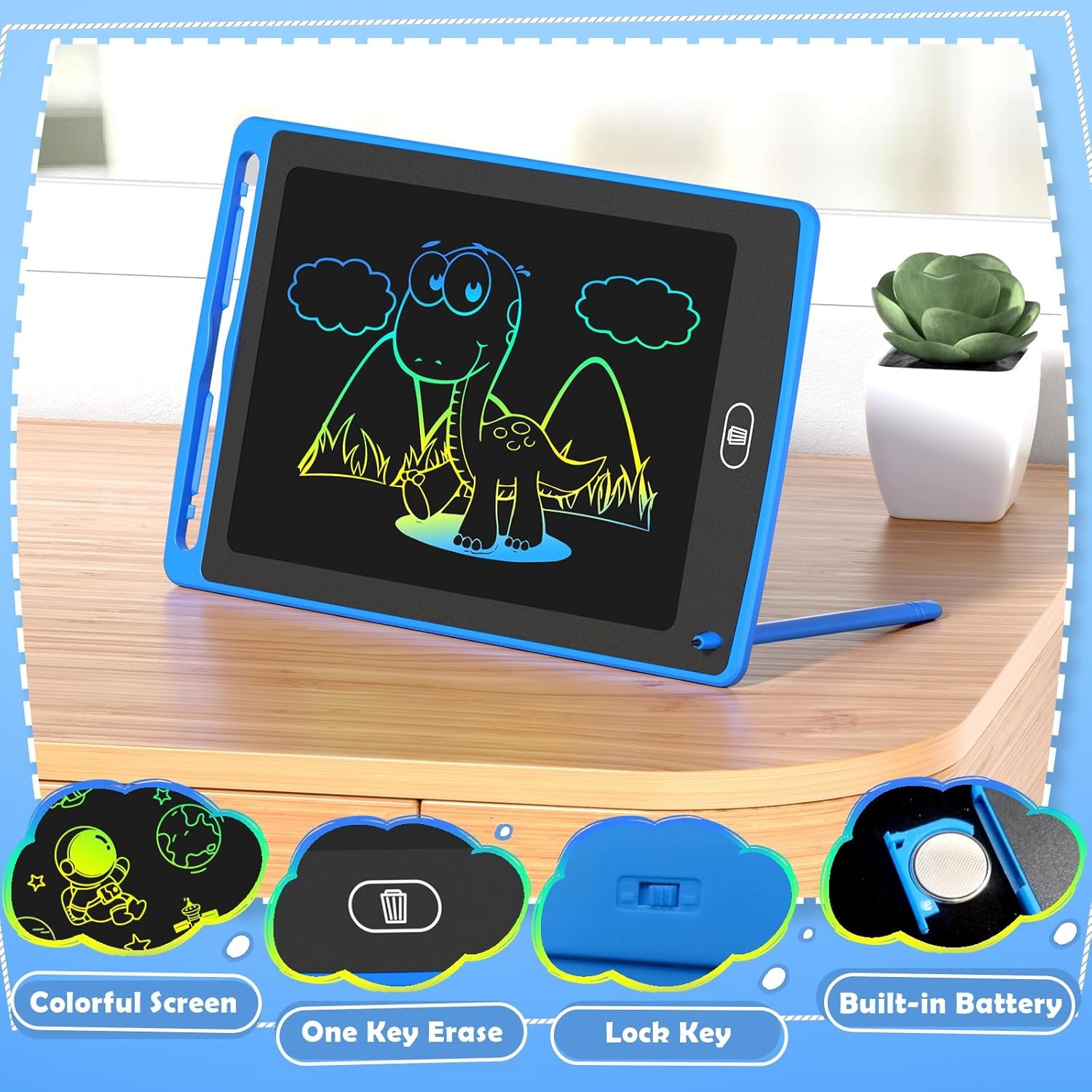 子供用LCDライティングタブレット、8.5インチカラフルな落 - Learning Tablet Kids のレビューと価格