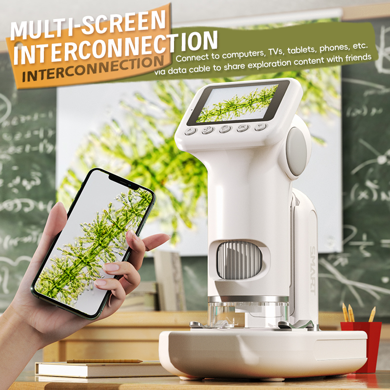 科学実験キット耐久性のある HD 1600 光学レンズ顕微鏡 - Microscope Kids Science のレビューと価格