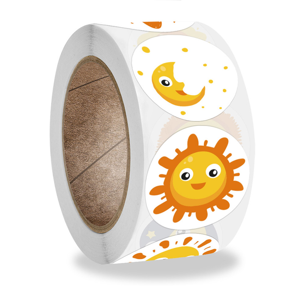 笑顔の子供の報酬ステッカー、黄色のドットラベル、幸せなおもち - Kids Toys Yellow のレビューと価格