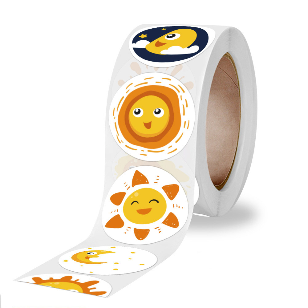 笑顔の子供の報酬ステッカー、黄色のドットラベル、幸せなおもち - Kids Toys Yellow のレビューと価格
