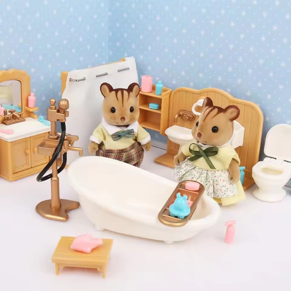 1/12 スケールドールハウス家具セット寝室バスルームキッチ - Dollhouse Furniture Set のレビューと価格