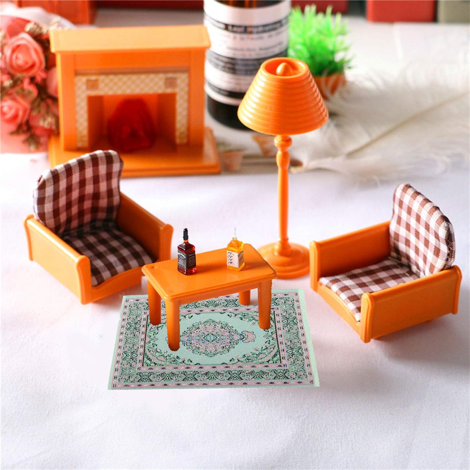 1/12 スケールドールハウス家具セット寝室バスルームキッチ - Dollhouse Furniture Set のレビューと価格