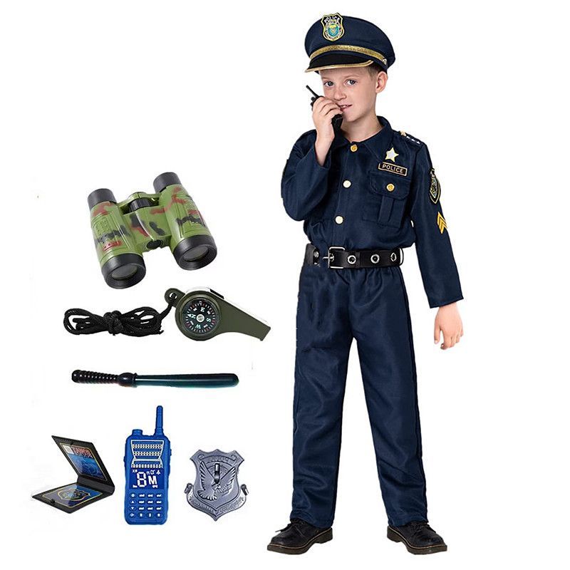 3-12歳のかわいいアメリカの子供用警察官コスチューム、男の - Kids Toys Supplier のレビューと価格