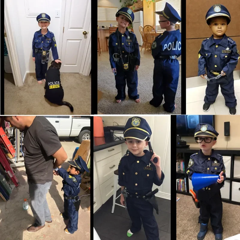 3-12歳のかわいいアメリカの子供用警察官コスチューム、男の - Kids Toys Supplier のレビューと価格