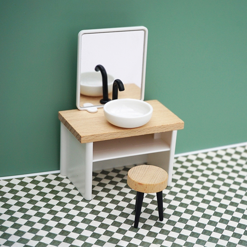 1:6/1:12 ドールハウスミニチュアバスルームセットシャ - Dollhouse Furniture Set のレビューと価格