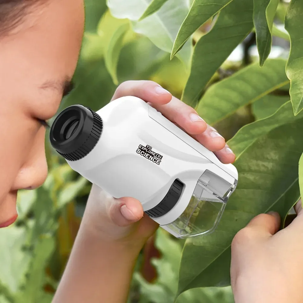 顕微鏡 60-120X ラボ用ハンドヘルド顕微鏡 バッテリー - Microscope Kids Science のレビューと価格