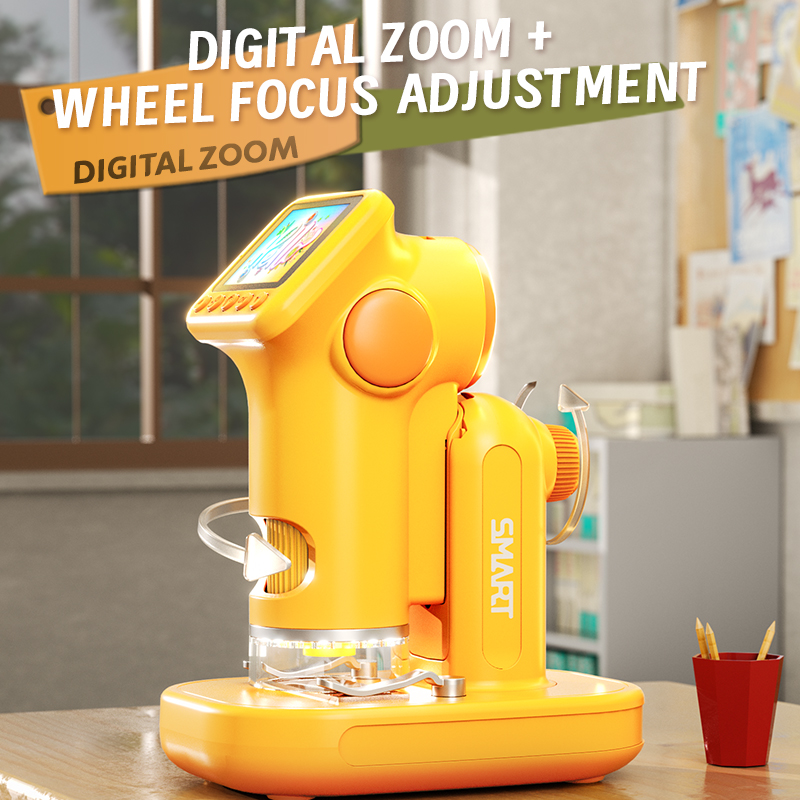 1600X ハンドヘルド顕微鏡 2 インチ画面子供用拡大鏡レ - Microscope Kids Science のレビューと価格