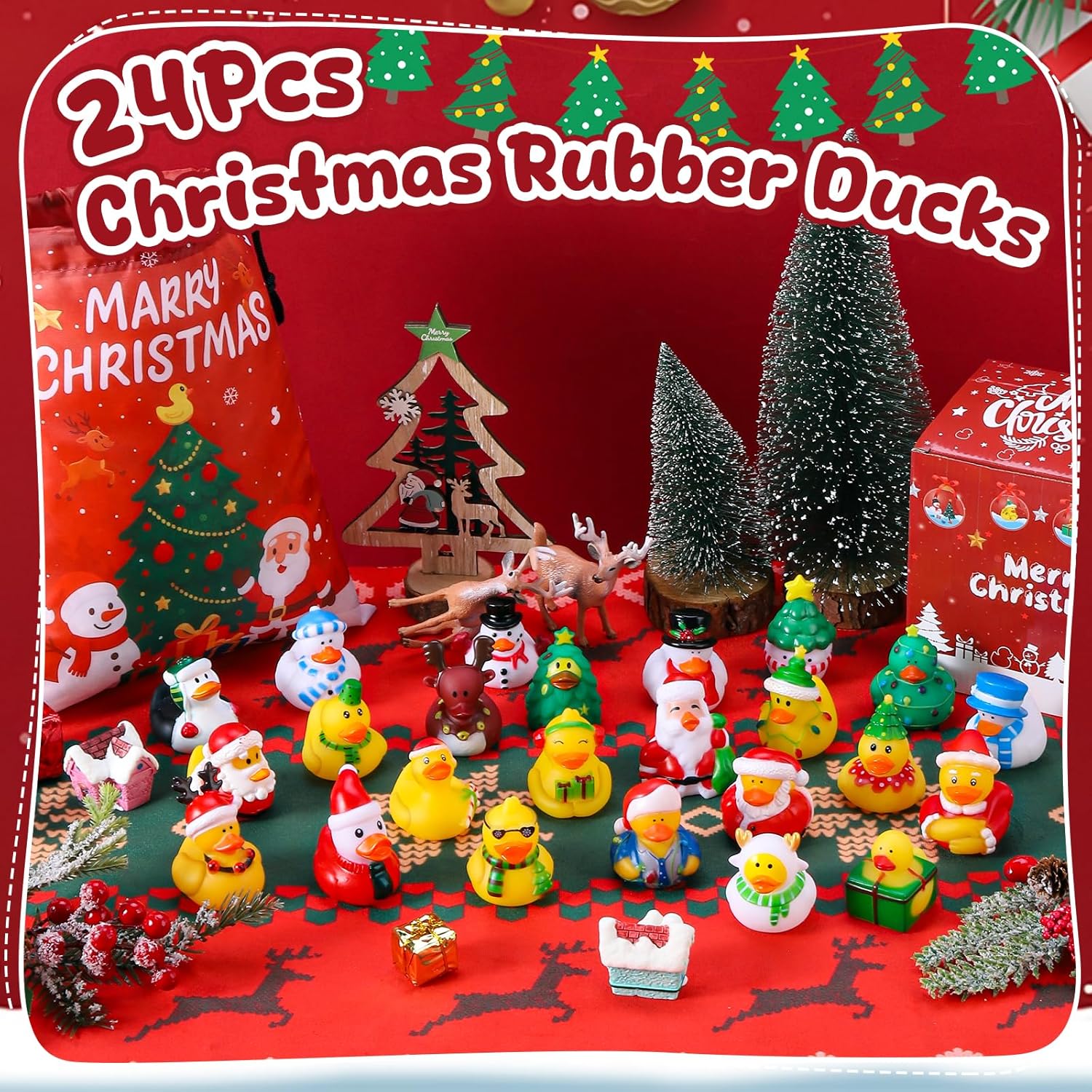 12-100個のクリスマスラバーダック、ジープダッキーのおも - Kids Toys Jeep のレビューと価格