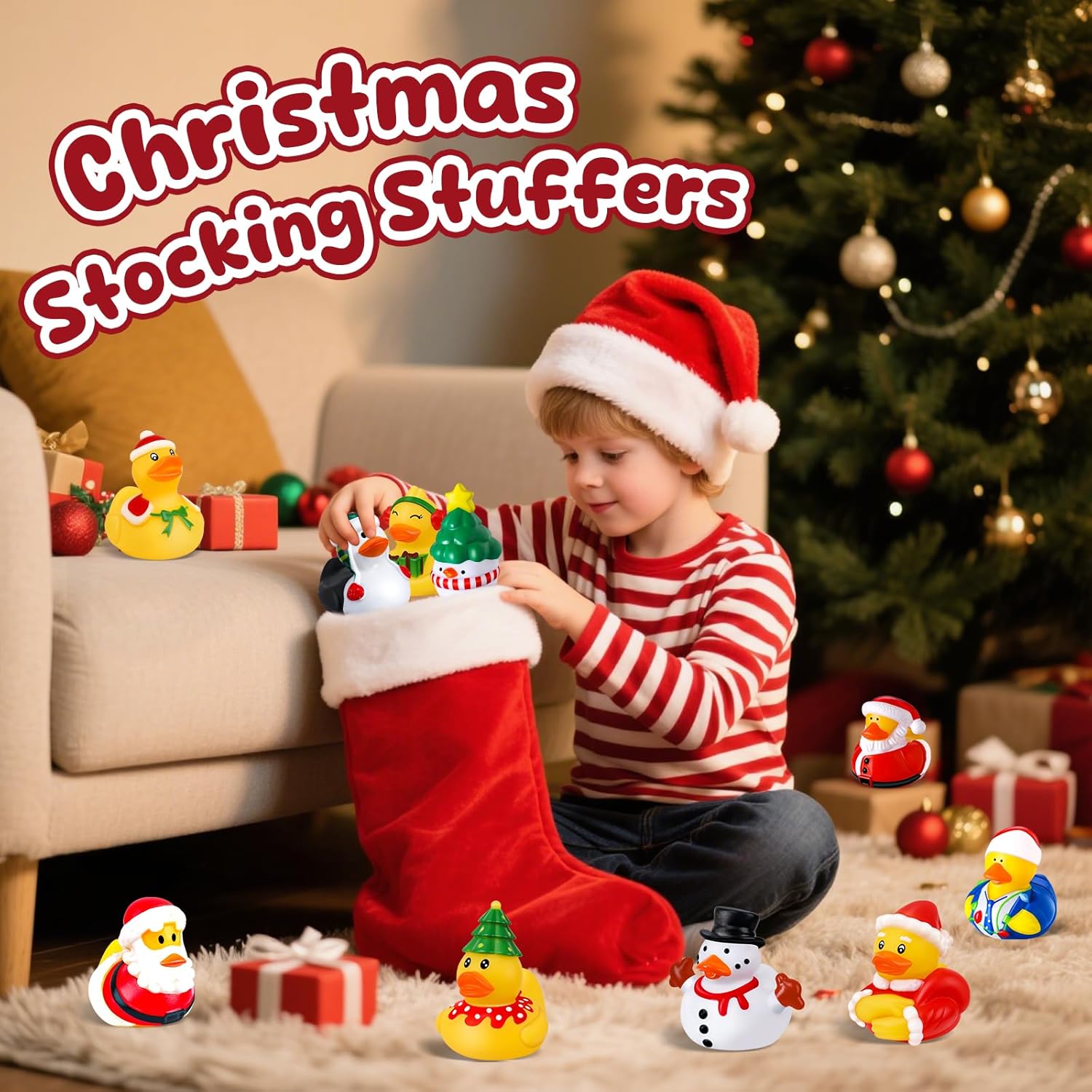 12-100個のクリスマスラバーダック、ジープダッキーのおも - Kids Toys Jeep のレビューと価格